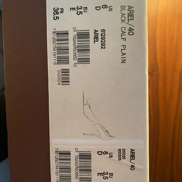 Bally leather sandals heels black sz 36.5 in box - Picture 9 of 17